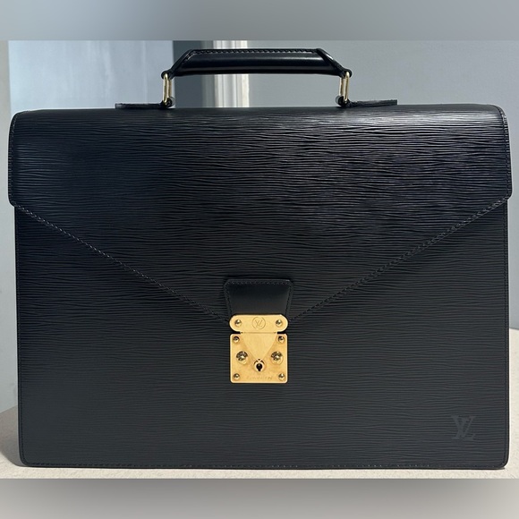 Louis Vuitton Black Epi Leather Serviette Conseiller Business Briefcase - Picture 1 of 16